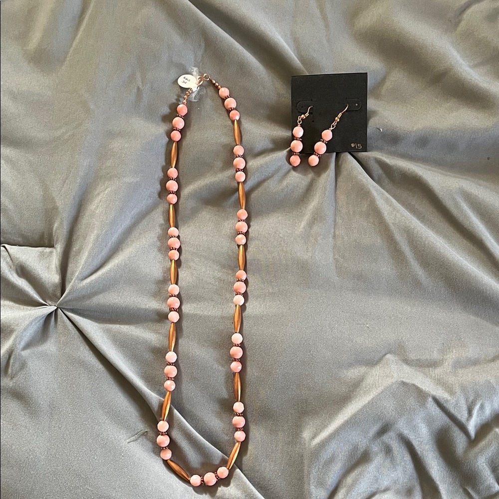 Elegant Pink and Gold Jewelry Set